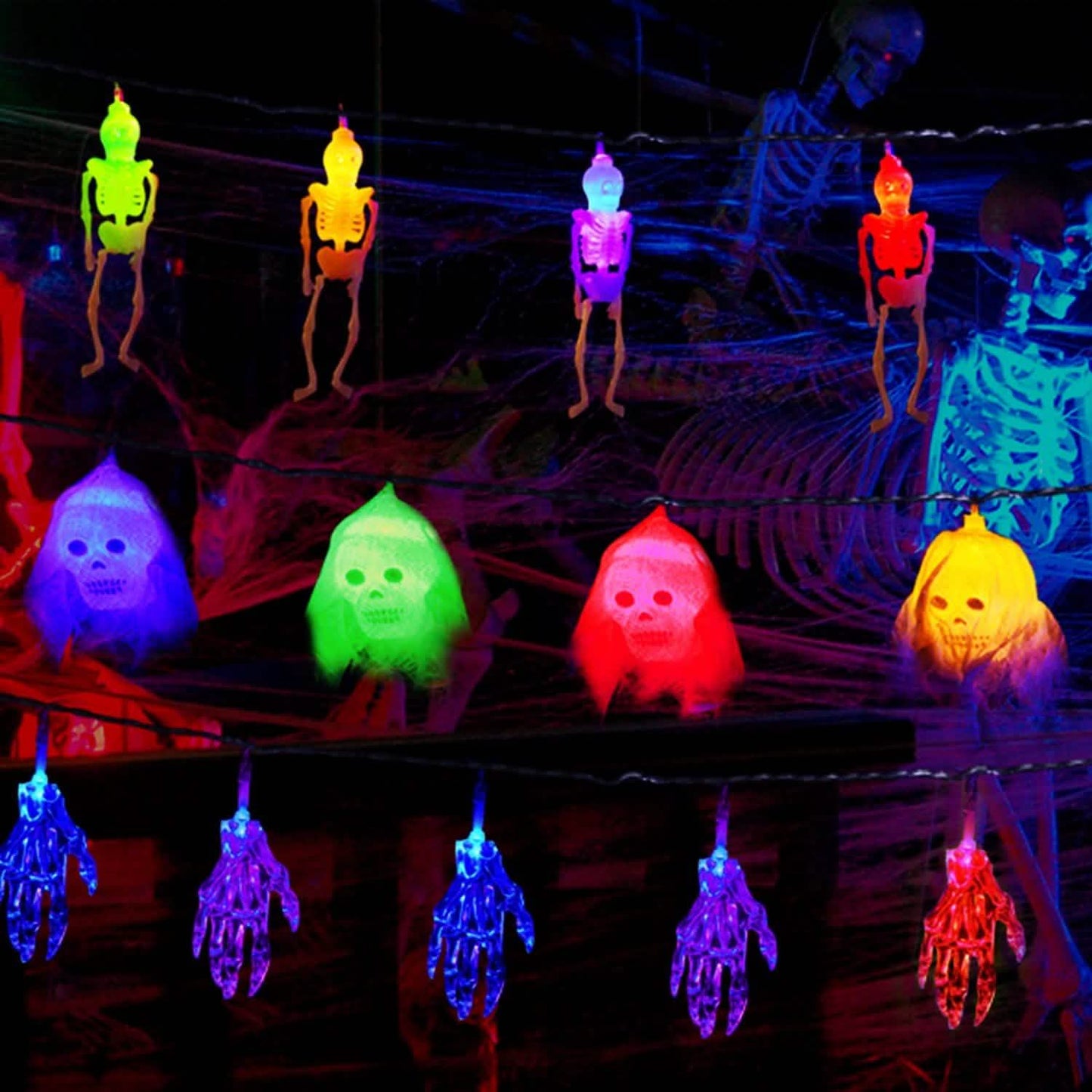 3-Pack: Halloween String Light Decorations Seasonal Decor - Tophatter Daily Deals