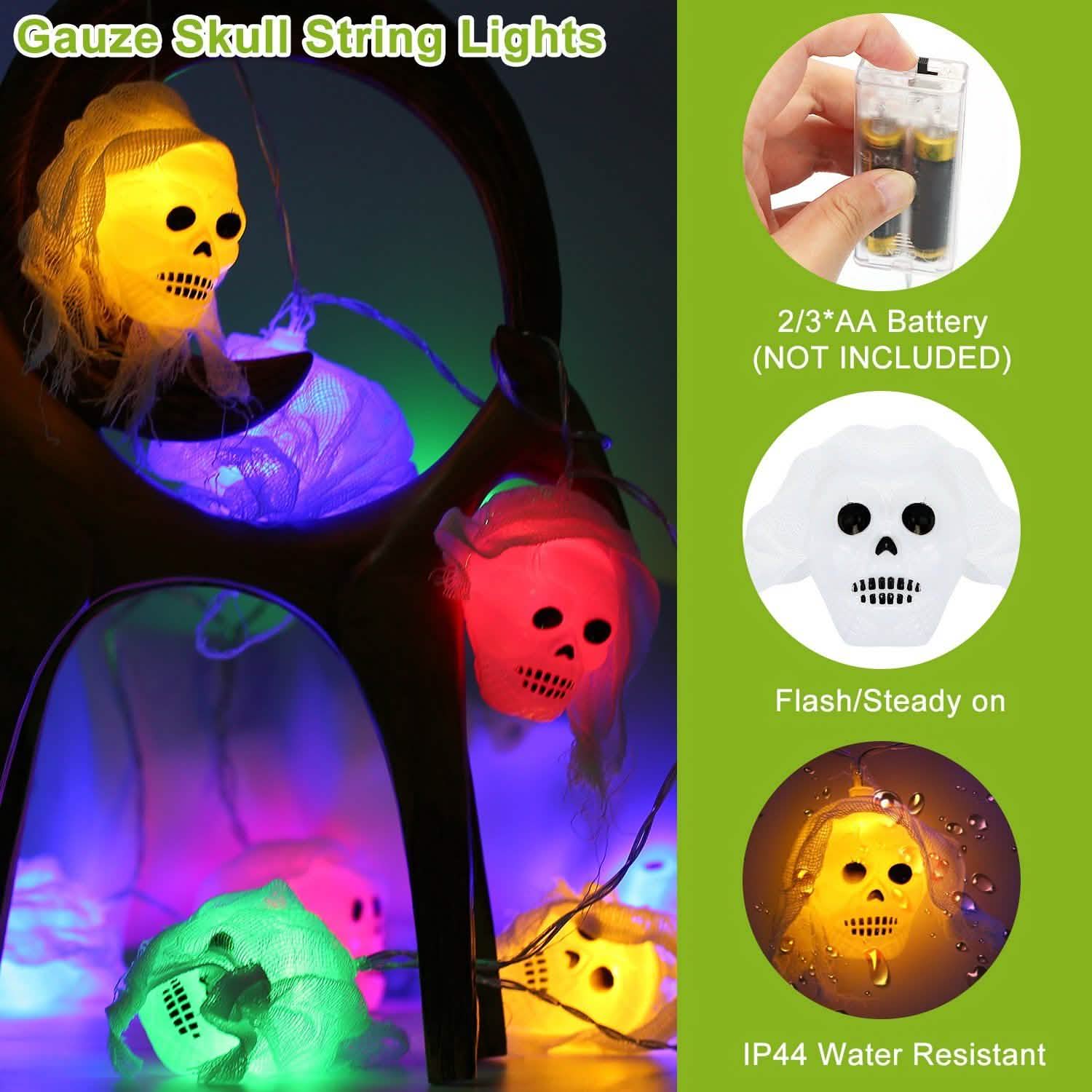 3-Pack: Halloween String Light Decorations Seasonal Decor - Tophatter Daily Deals
