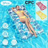 3-Pack: Inflatable Pool Float Raft Water Lounge 330lbs Load-Bearing Mattress with Headrest Outdoor Recreation - Tophatter Daily Deals