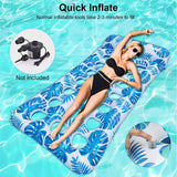 3-Pack: Inflatable Pool Float Raft Water Lounge 330lbs Load-Bearing Mattress with Headrest Outdoor Recreation - Tophatter Daily Deals