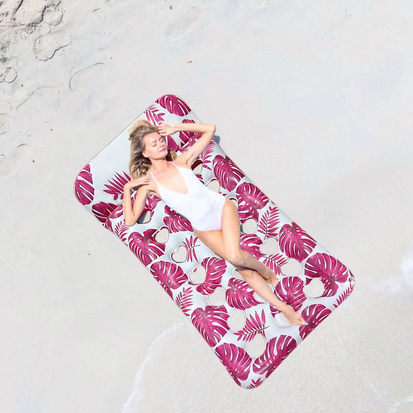 3-Pack: Inflatable Pool Float Raft Water Lounge 330lbs Load-Bearing Mattress with Headrest Outdoor Recreation - Tophatter Daily Deals