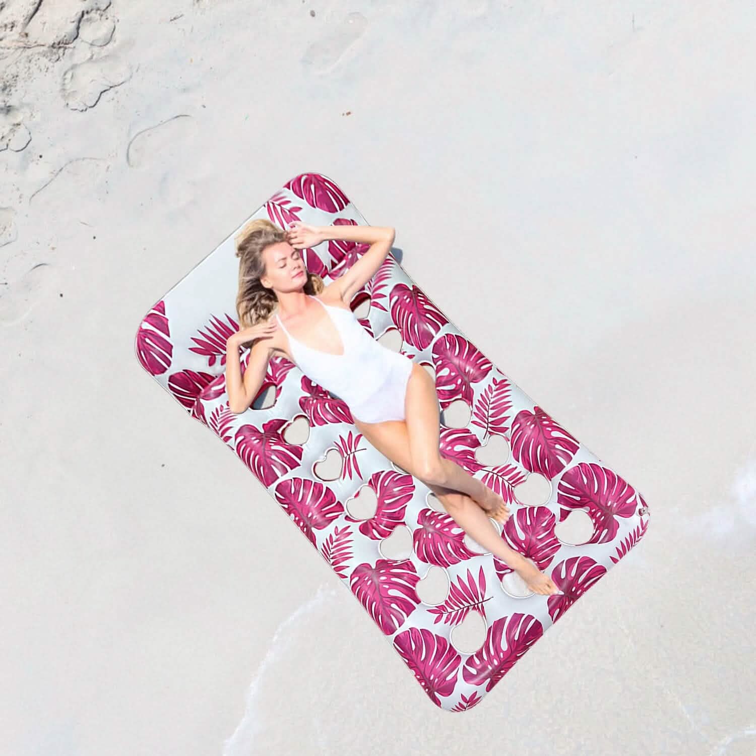 3-Pack: Inflatable Pool Float Raft Water Lounge 330lbs Load-Bearing Mattress with Headrest Outdoor Recreation - Tophatter Daily Deals
