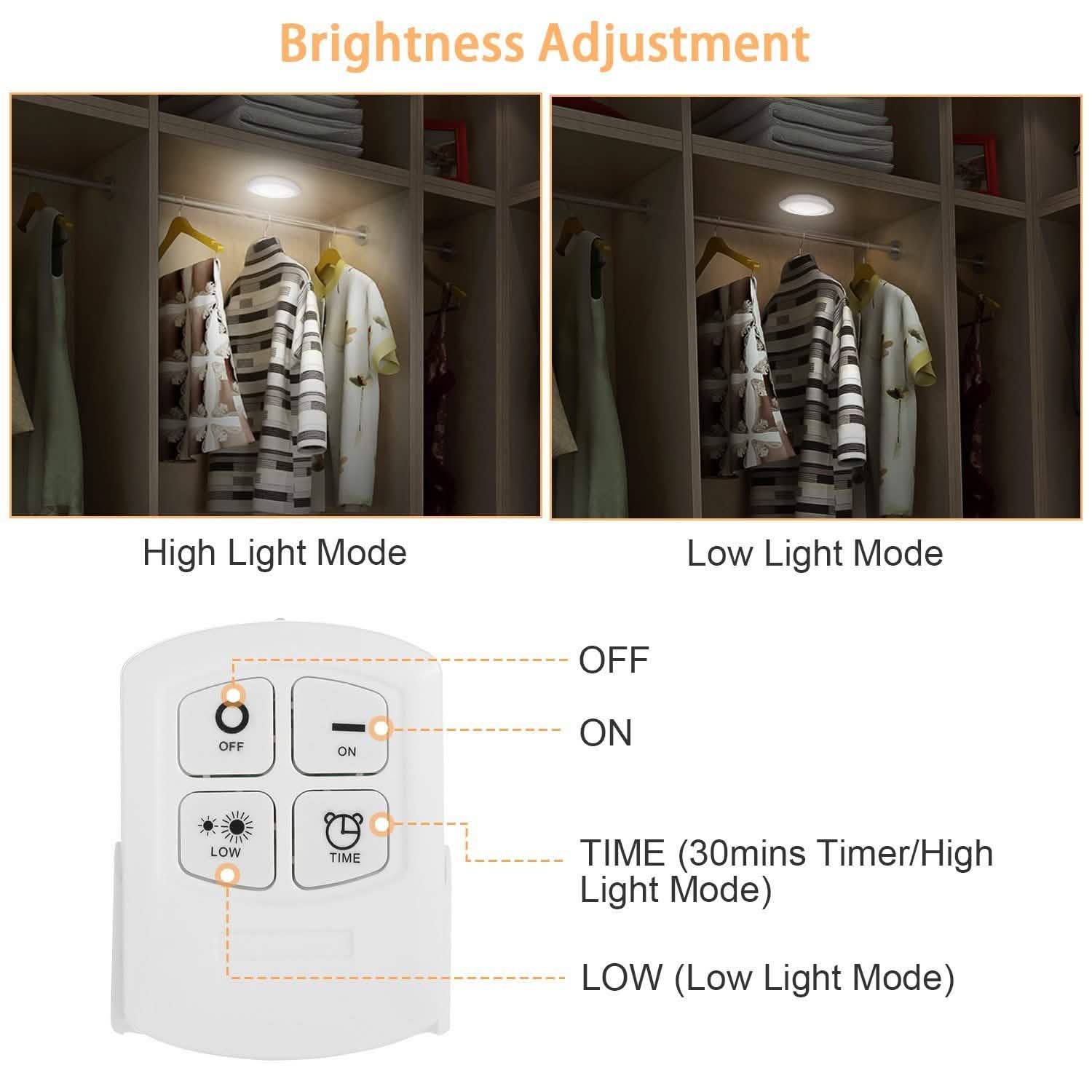 3-Pack: LED Wireless Puck Closet Lights Indoor Lighting - Tophatter Daily Deals