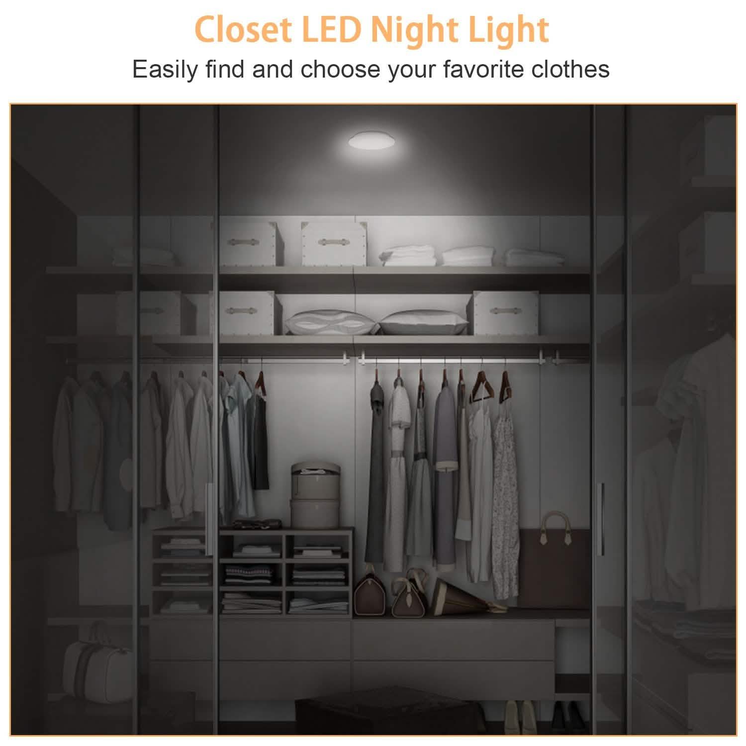 3-Pack: LED Wireless Puck Closet Lights Indoor Lighting - Tophatter Daily Deals