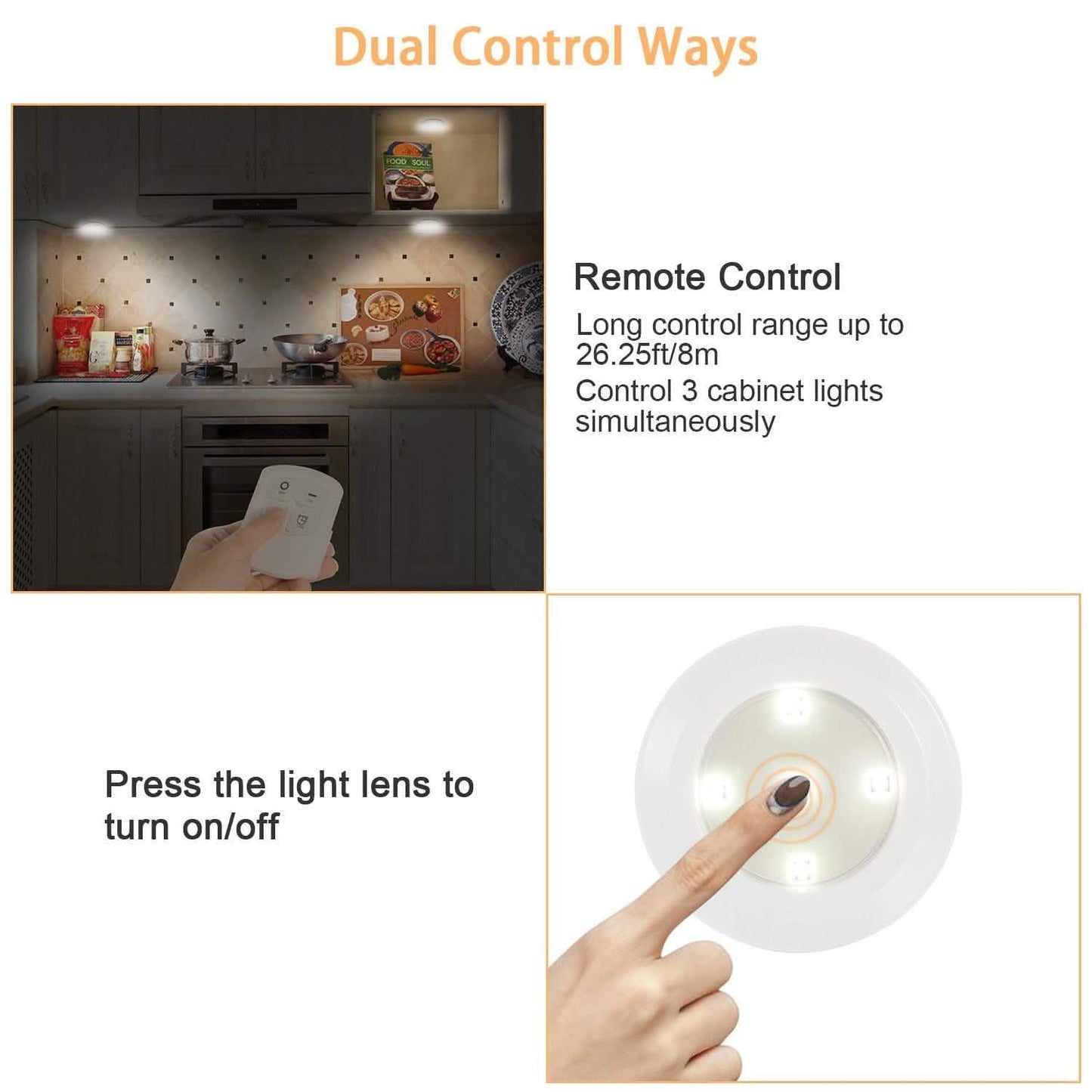 3-Pack: LED Wireless Puck Closet Lights Indoor Lighting - Tophatter Daily Deals