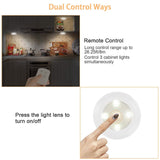 3-Pack: LED Wireless Puck Closet Lights Indoor Lighting - Tophatter Daily Deals