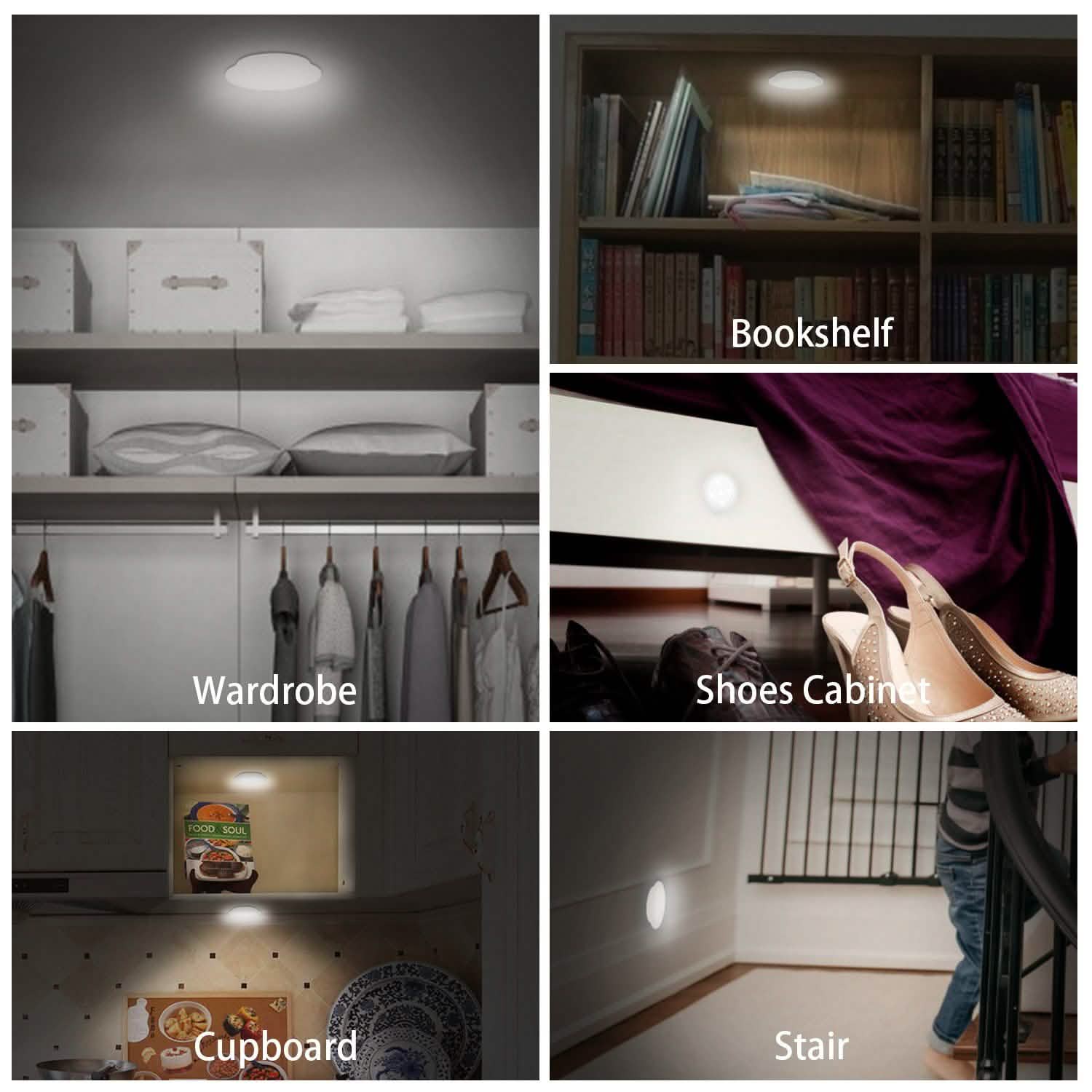 3-Pack: LED Wireless Puck Closet Lights Indoor Lighting - Tophatter Daily Deals