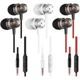 3-Pack: Noise Isolating Tangle Free In-Ear Headphones with Microphone In-Ear Headphones - Tophatter Daily Deals