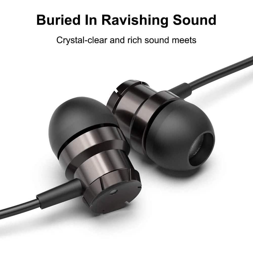 3-Pack: Noise Isolating Tangle Free In-Ear Headphones with Microphone In-Ear Headphones - Tophatter Daily Deals
