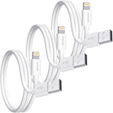 3-Pack: Overtime MFi Certified Ultra-Fast Charging 4ft Lightning Cables Charging Cable - Tophatter Daily Deals