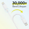 3-Pack: Overtime MFi Certified Ultra-Fast Charging 4ft Lightning Cables Charging Cable - Tophatter Daily Deals