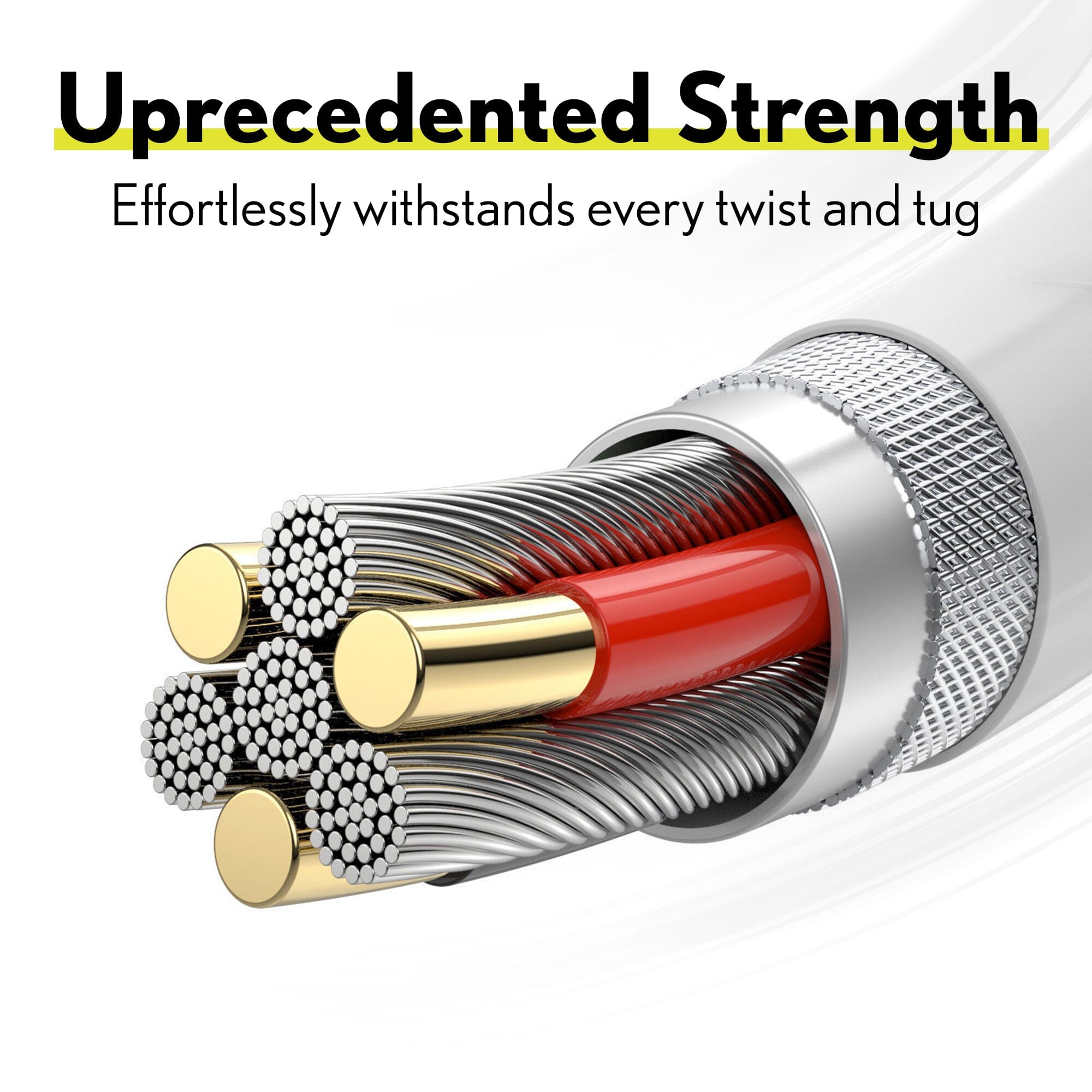 3-Pack: Overtime MFi Certified Ultra-Fast Charging 4ft Lightning Cables Charging Cable - Tophatter Daily Deals