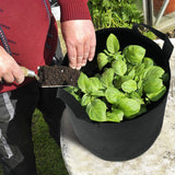 3-Pack: Planter Bags Breathable Planting Fabric Pots with Harvest Window Garden & Patio - Tophatter Daily Deals