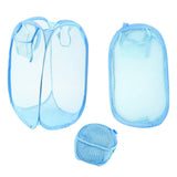 3-Pack: Pop-Up Laundry Hampers Foldable Blue Storage & Organization - Tophatter Daily Deals