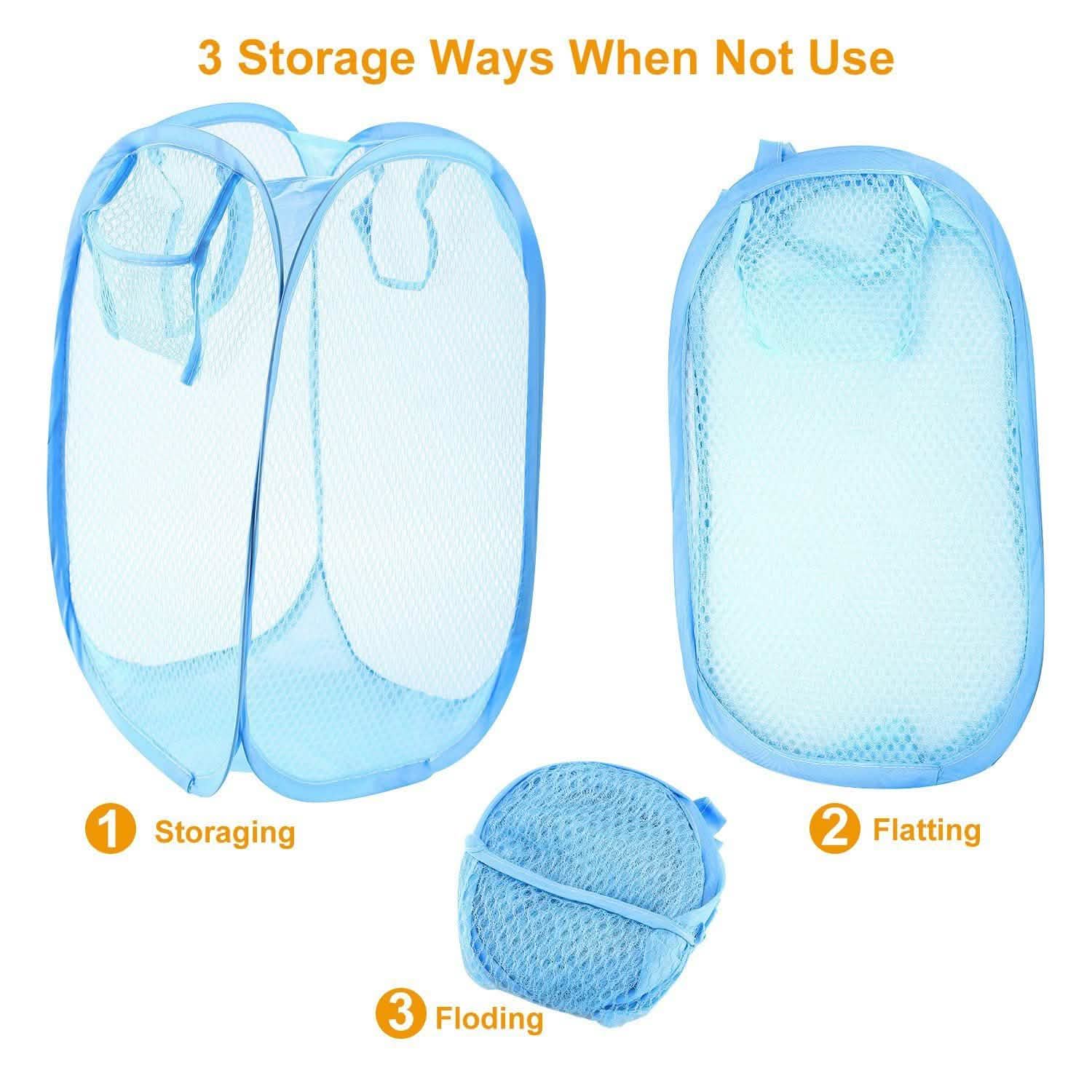 3-Pack: Pop-Up Laundry Hampers Foldable Storage & Organization - Tophatter Daily Deals