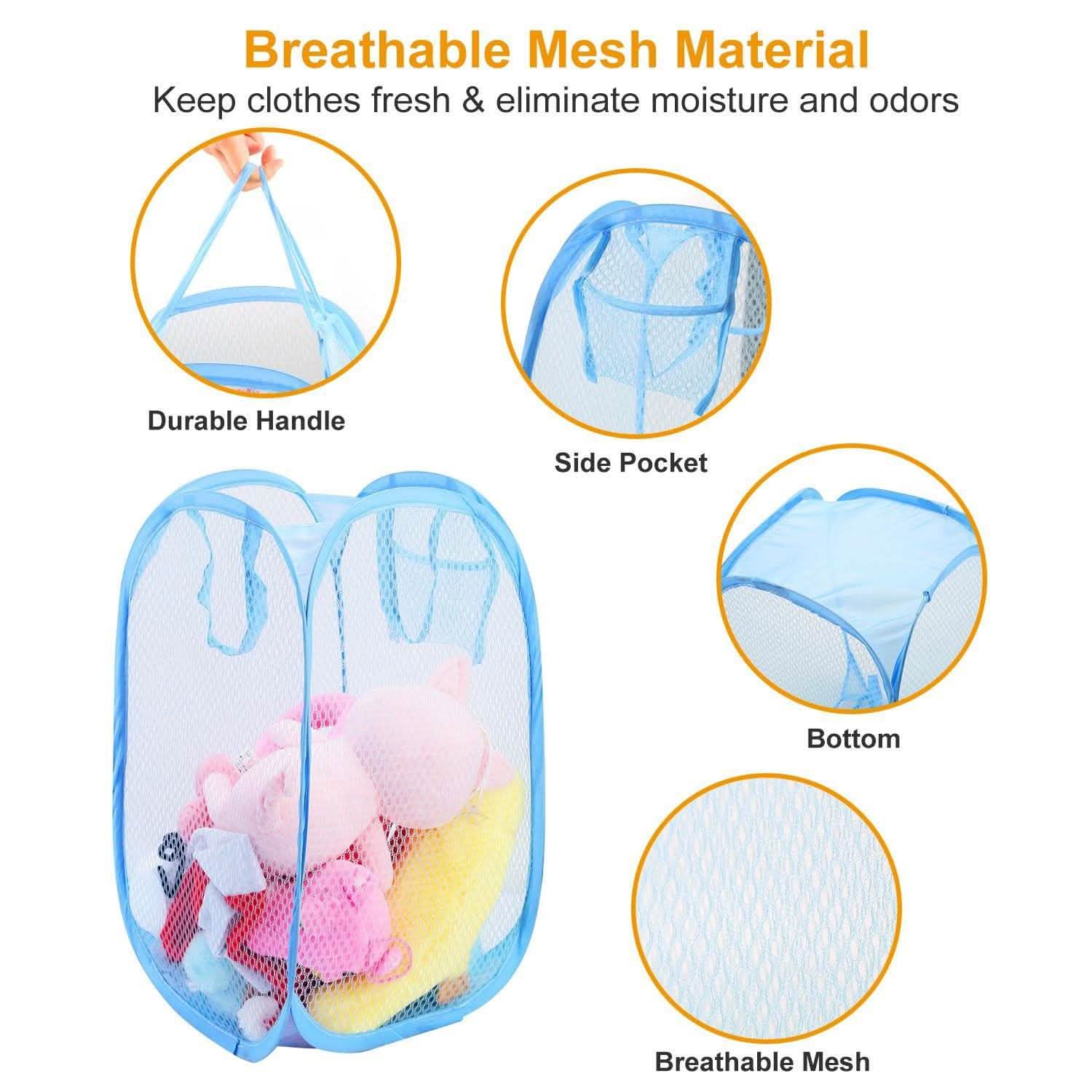 3-Pack: Pop-Up Laundry Hampers Foldable Storage & Organization - Tophatter Daily Deals