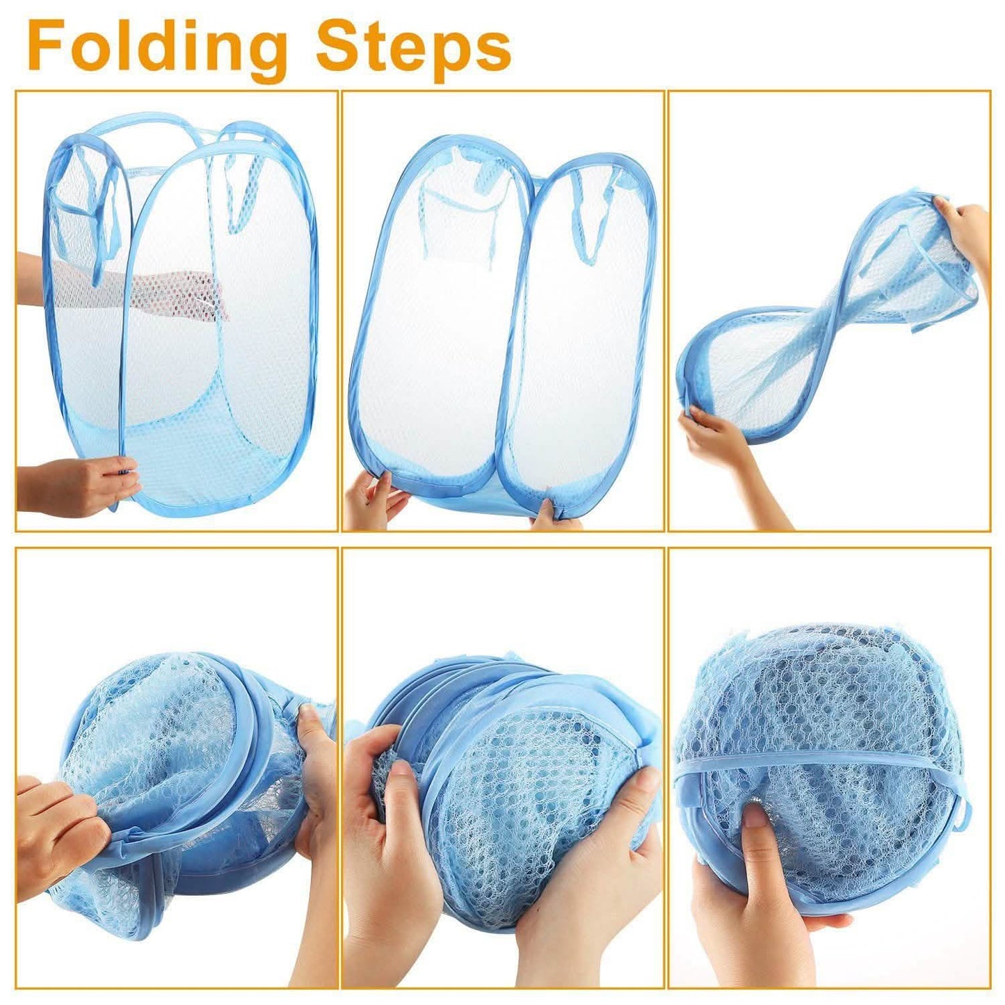 3-Pack: Pop-Up Laundry Hampers Foldable Storage & Organization - Tophatter Daily Deals