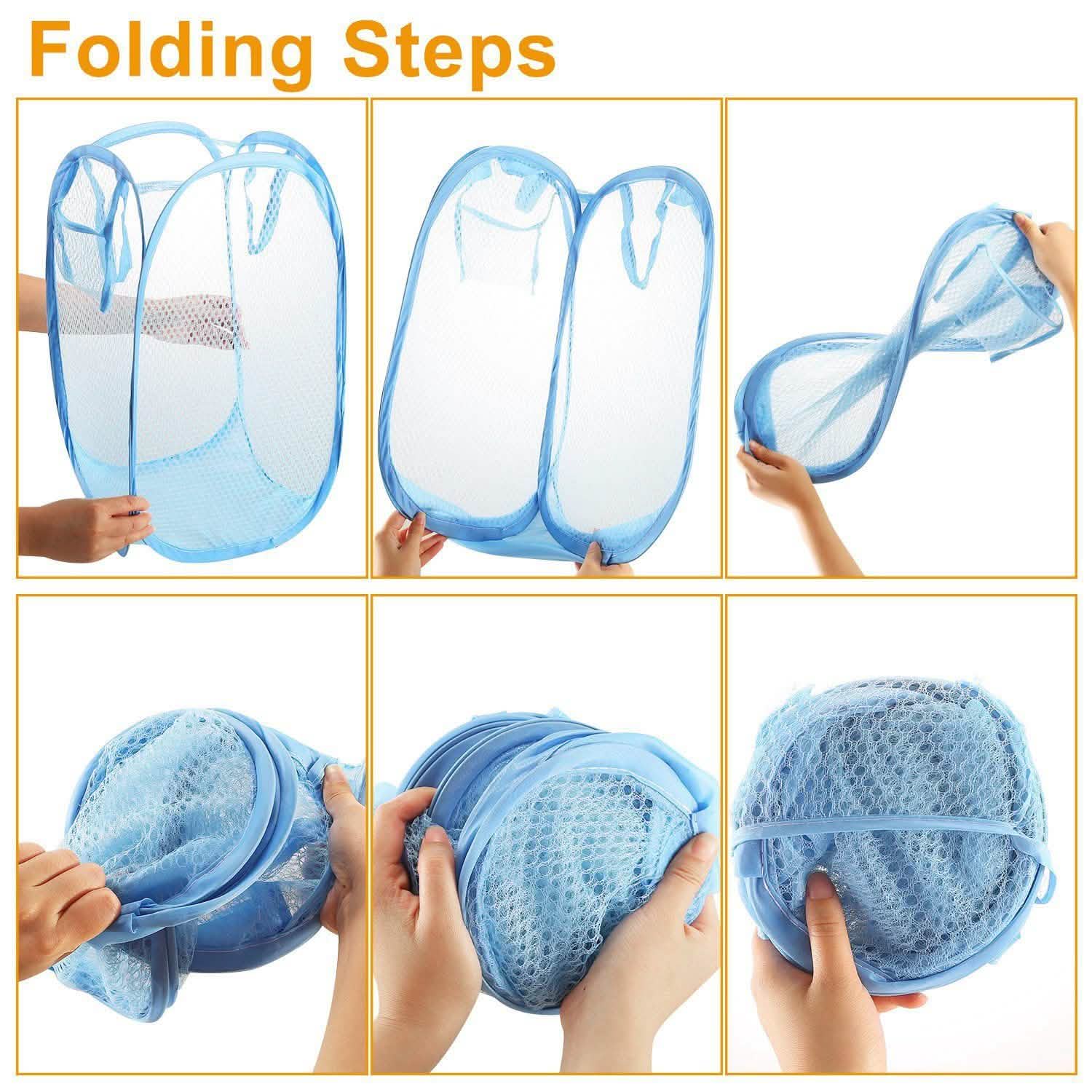 3-Pack: Pop-Up Laundry Hampers Foldable Storage & Organization - Tophatter Daily Deals