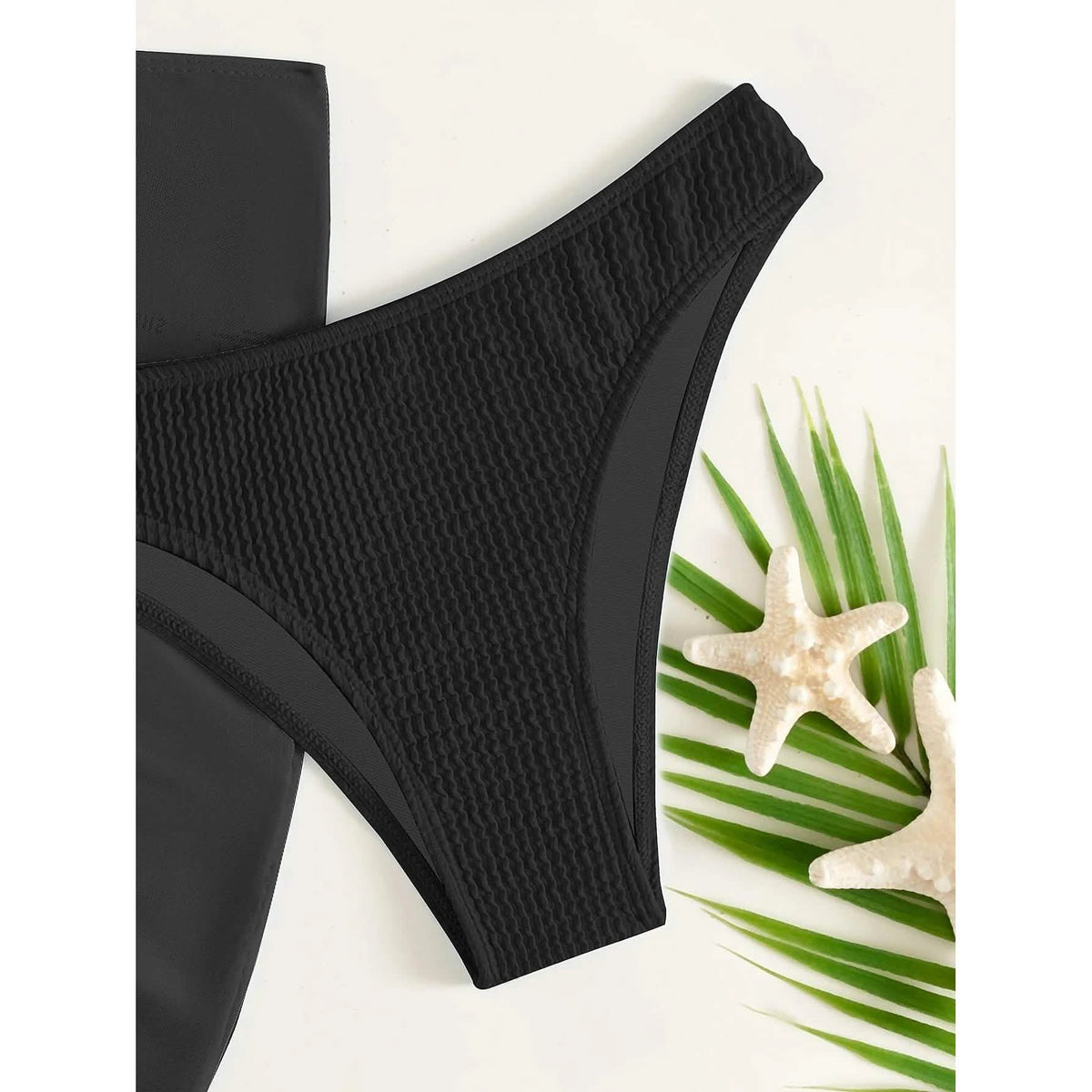 3-Pack: Textured Ring Linked Halter Bikini Swimsuit & Beach Skirt Women's Swimwear - Tophatter Daily Deals