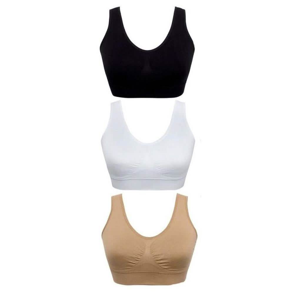 3-Pack : Total Comfort Ahh Bras Women's Lingerie - Tophatter Daily Deals