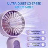 USB Rechargeable Mini Portable Fan with 3 Speeds Outdoor Recreation - Tophatter Daily Deals