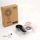 USB Rechargeable Mini Portable Fan with 3 Speeds Outdoor Recreation - Tophatter Daily Deals