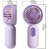 USB Rechargeable Mini Portable Fan with 3 Speeds Outdoor Recreation - Tophatter Daily Deals