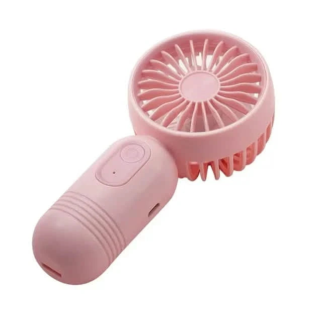 USB Rechargeable Mini Portable Fan with 3 Speeds Pink Outdoor Recreation - Tophatter Daily Deals