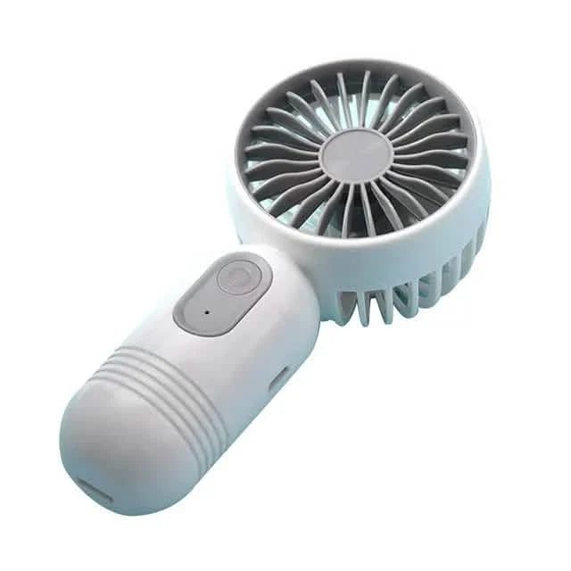USB Rechargeable Mini Portable Fan with 3 Speeds White Outdoor Recreation - Tophatter Daily Deals
