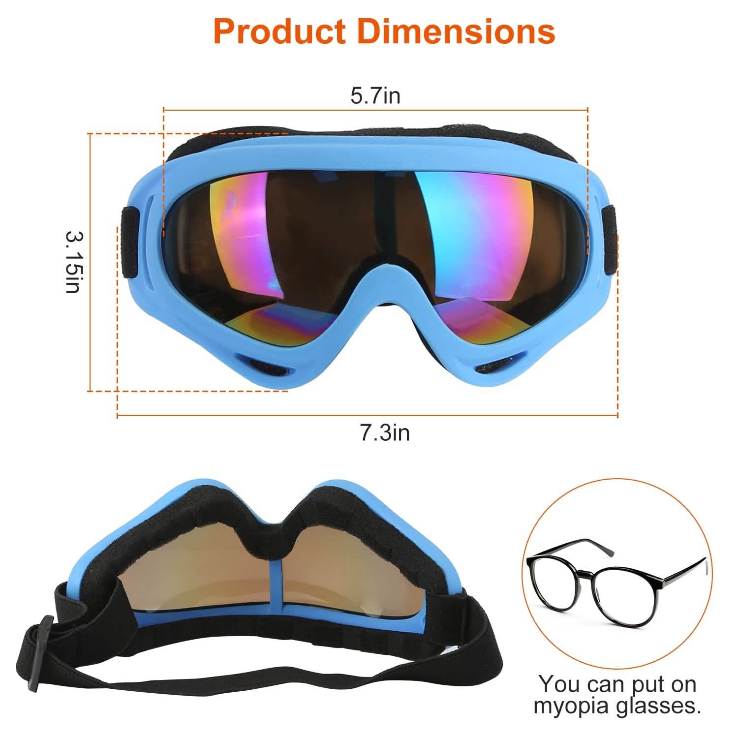 3-Pack: Winter Sports Goggles for Kids and Adults Outdoor Recreation - Tophatter Daily Deals
