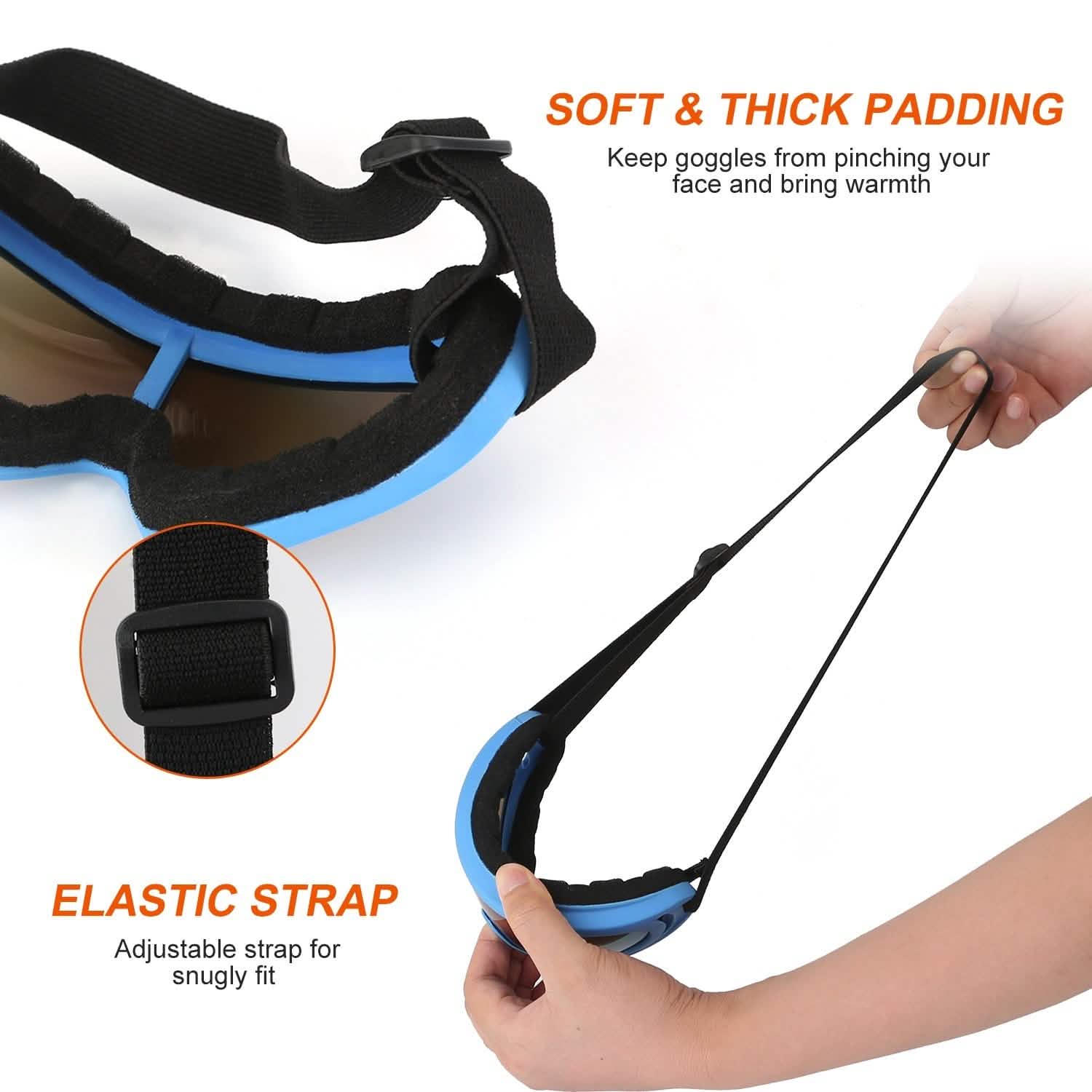 3-Pack: Winter Sports Goggles for Kids and Adults Outdoor Recreation - Tophatter Daily Deals