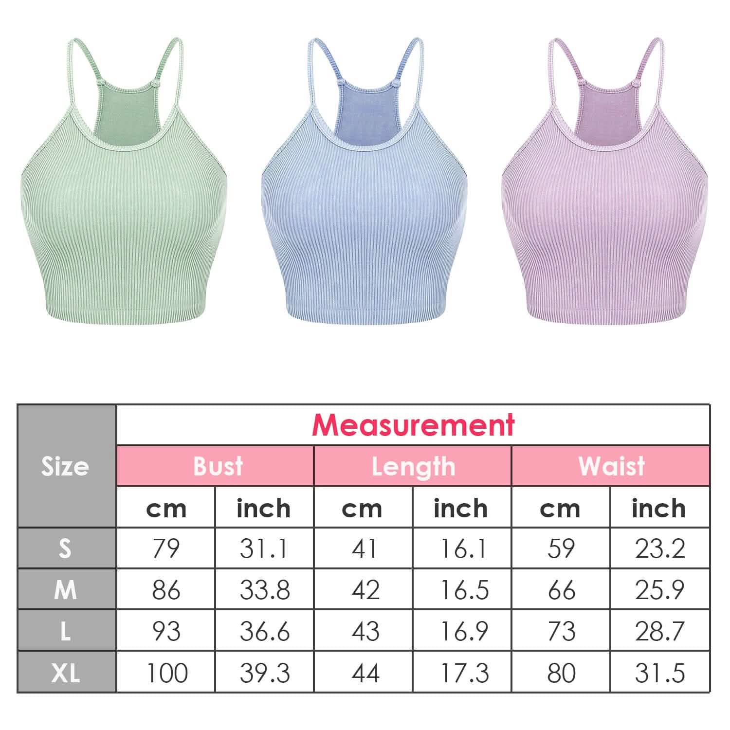 3-Pack: Women Crop Basic Tank Top Ribbed Knit Sleeveless Women's Tops - Tophatter Daily Deals
