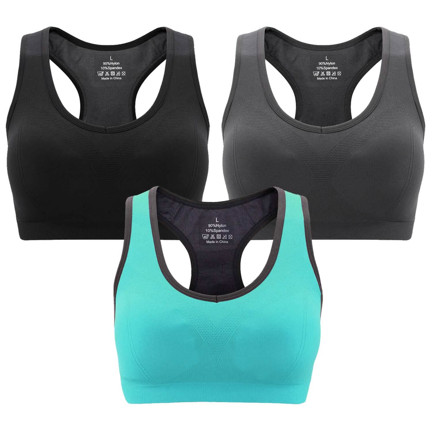 3-Pack: Women Padded Sports Bras A Women's Lingerie - Tophatter Daily Deals