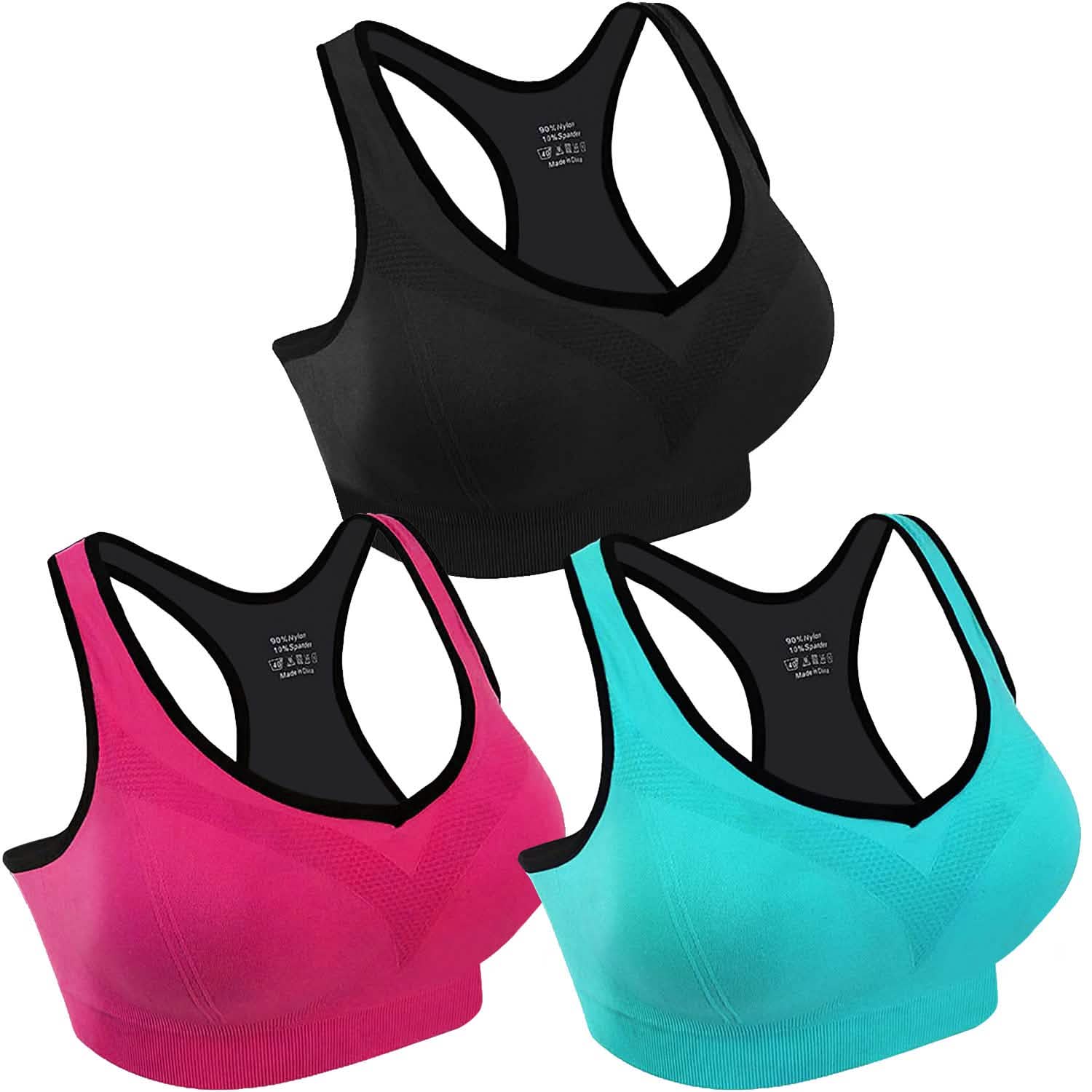 3-Pack: Women Padded Sports Bras Women's Lingerie - Tophatter Daily Deals