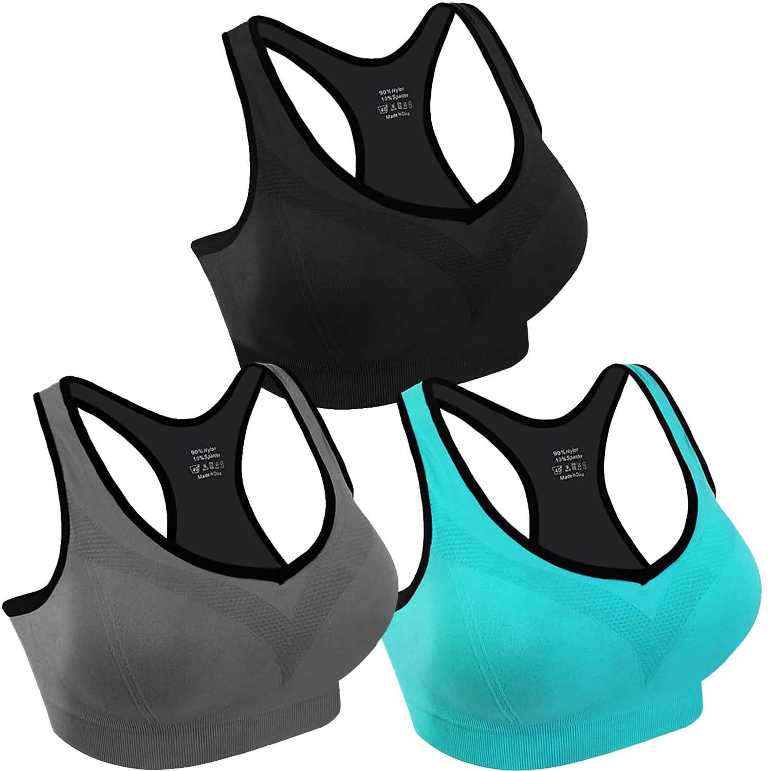 3-Pack: Women Padded Sports Bras Women's Lingerie - Tophatter Daily Deals