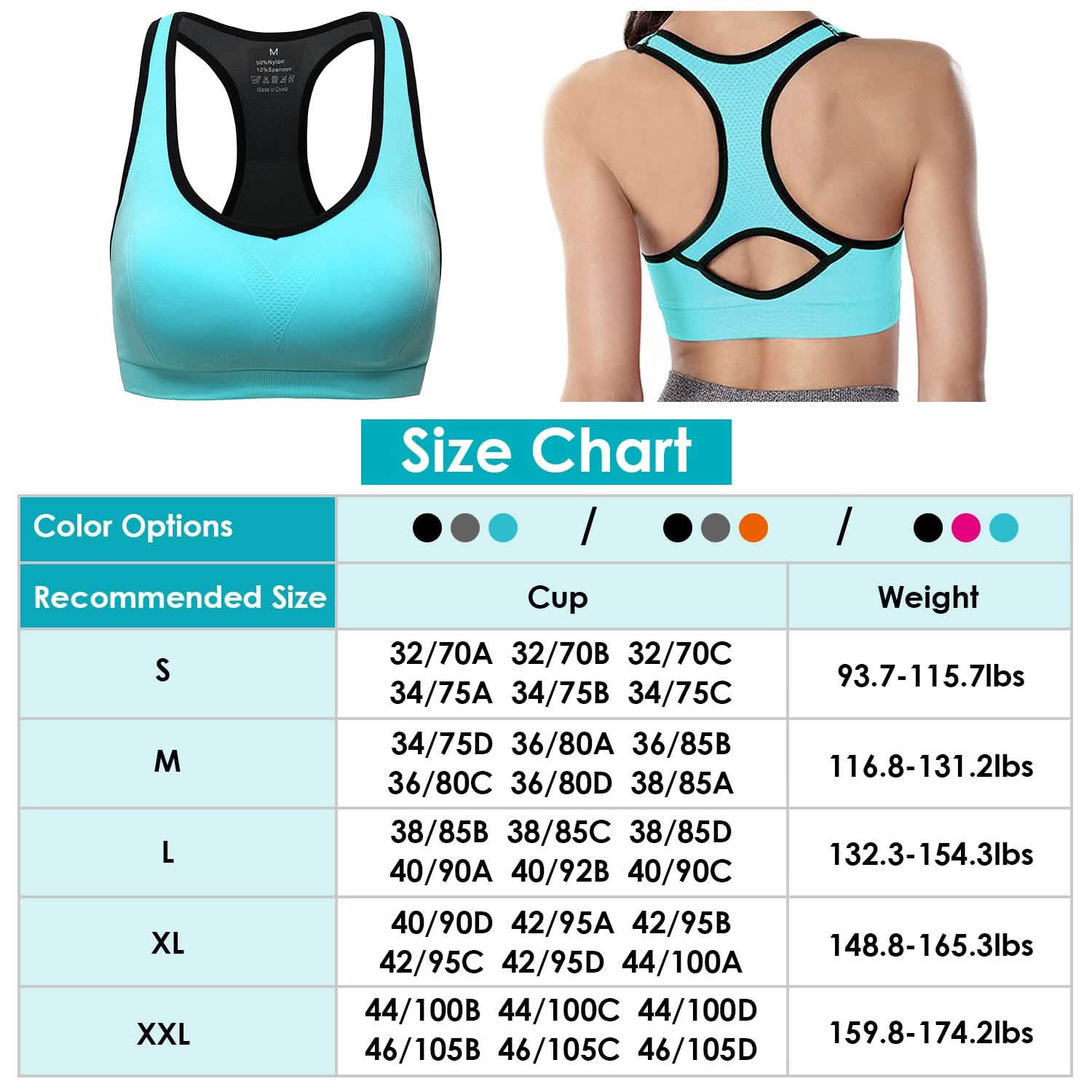 3-Pack: Women Padded Sports Bras Women's Lingerie - Tophatter Daily Deals