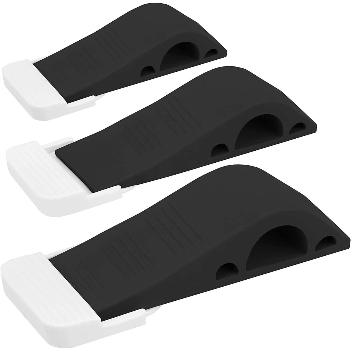 3-Pack: Wundermax Rubber Security Door Stoppers Black Home Improvement - Tophatter Daily Deals