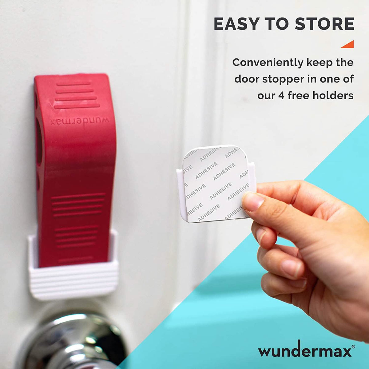 3-Pack: Wundermax Rubber Security Door Stoppers Home Improvement - Tophatter Daily Deals