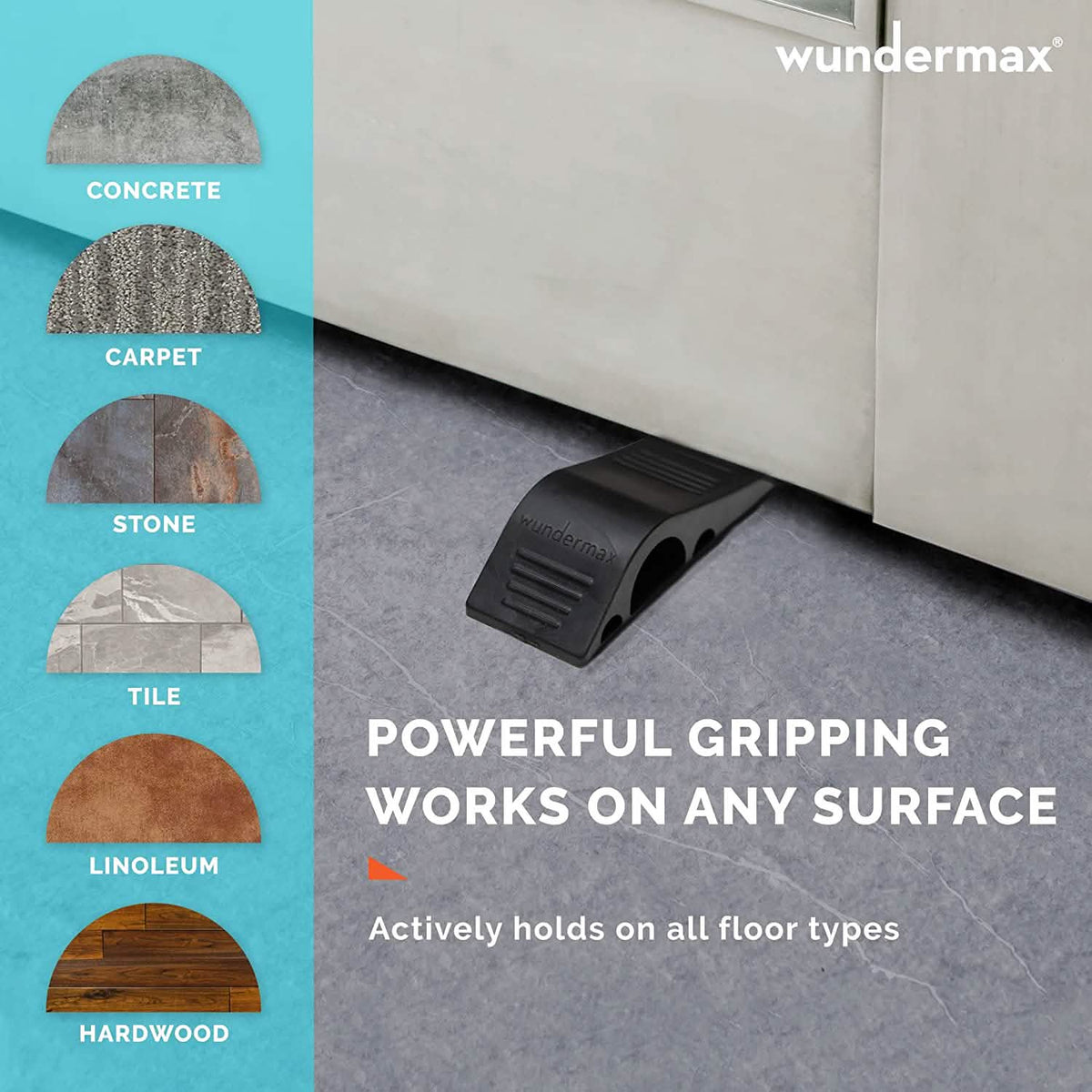 3-Pack: Wundermax Rubber Security Door Stoppers Home Improvement - Tophatter Daily Deals