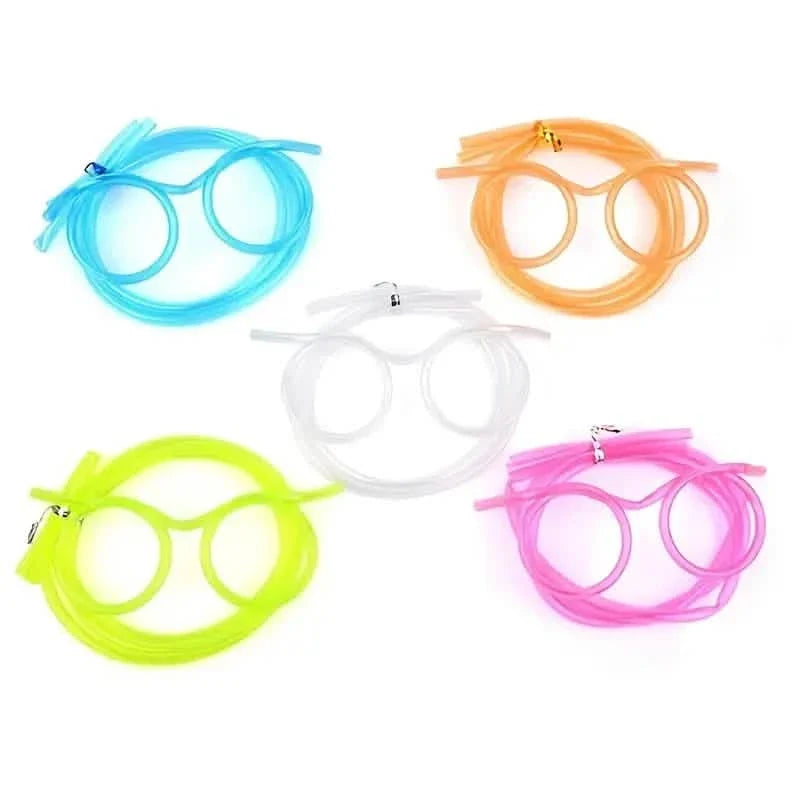 3-Pack: Creative Fun Glasses Straw Crazy Funny Art Straw Wine & Dining - Tophatter Daily Deals