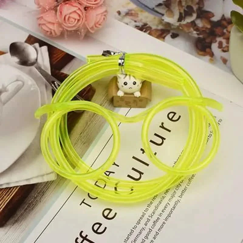 3-Pack: Creative Fun Glasses Straw Crazy Funny Art Straw Yellow Wine & Dining - Tophatter Daily Deals
