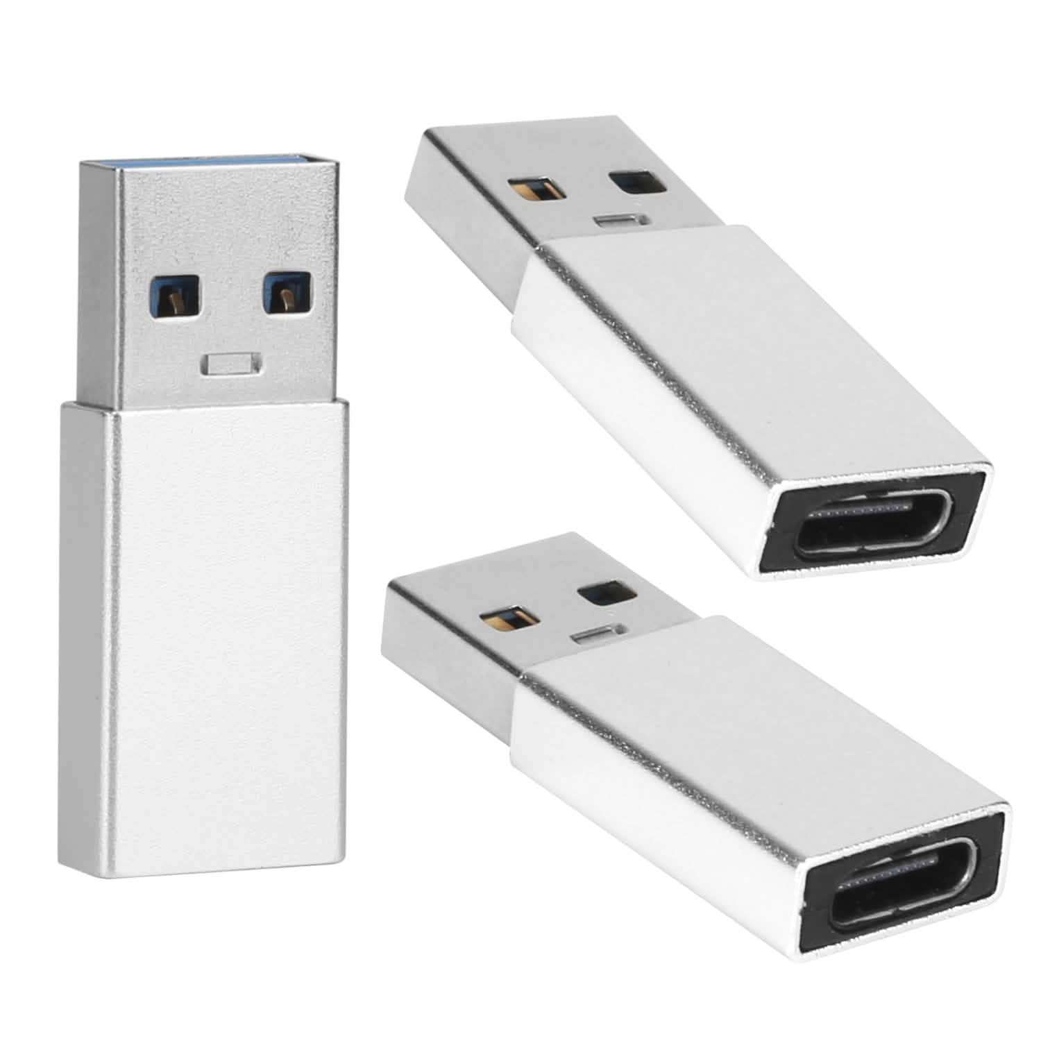 3-Packs: USB Type-C Male to USB A 3.0 OTG Male Port Converter Computer Accessories - Tophatter Daily Deals