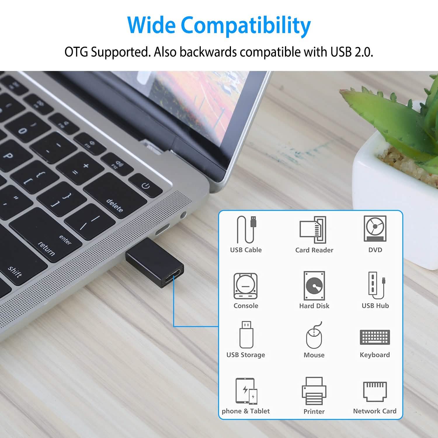 3-Packs: USB Type-C Male to USB A 3.0 OTG Male Port Converter Computer Accessories - Tophatter Daily Deals