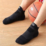 3-Pair: Men's Thick Towel Bottom Breathable Sweat-absorbent Outdoor Sports Running Socks Elite Basketball Sports Socks Men's Socks - Tophatter Daily Deals