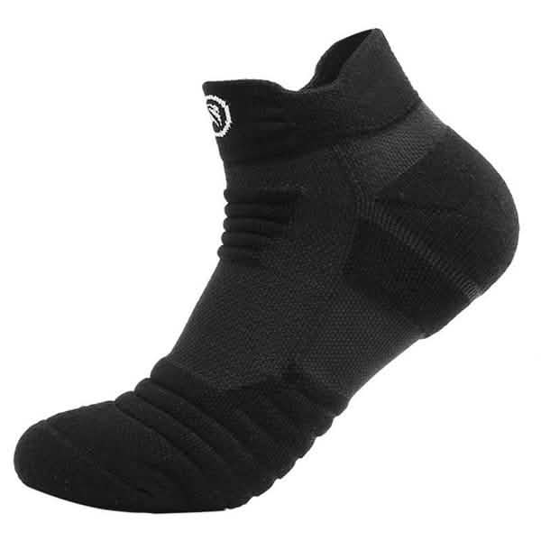 3-Pair: Men's Thick Towel Bottom Breathable Sweat-absorbent Outdoor Sports Running Socks Elite Basketball Sports Socks Short Black Men's Socks - Tophatter Daily Deals