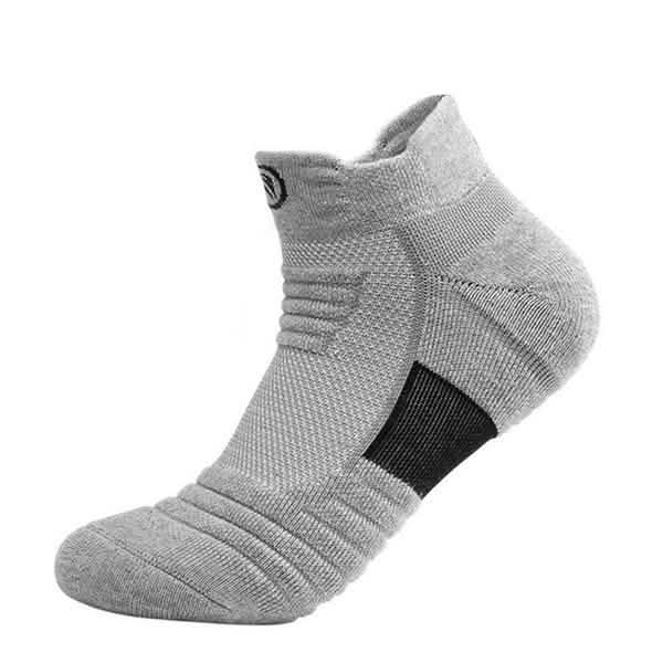 3-Pair: Men's Thick Towel Bottom Breathable Sweat-absorbent Outdoor Sports Running Socks Elite Basketball Sports Socks Short Gray Men's Socks - Tophatter Daily Deals