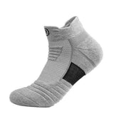 3-Pair: Men's Thick Towel Bottom Breathable Sweat-absorbent Outdoor Sports Running Socks Elite Basketball Sports Socks Short Gray Men's Socks - Tophatter Daily Deals