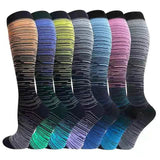 3-Pairs: Gradient Compression Socks Health & Wellness - Tophatter Daily Deals