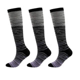 3-Pairs: Gradient Compression Socks Dark Gray Health & Wellness - Tophatter Daily Deals