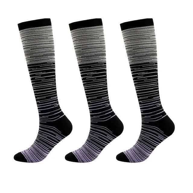 3-Pairs: Gradient Compression Socks Dark Gray Health & Wellness - Tophatter Daily Deals